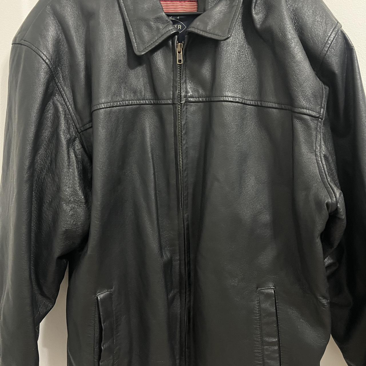 Black Vintage USA Leather Jacket