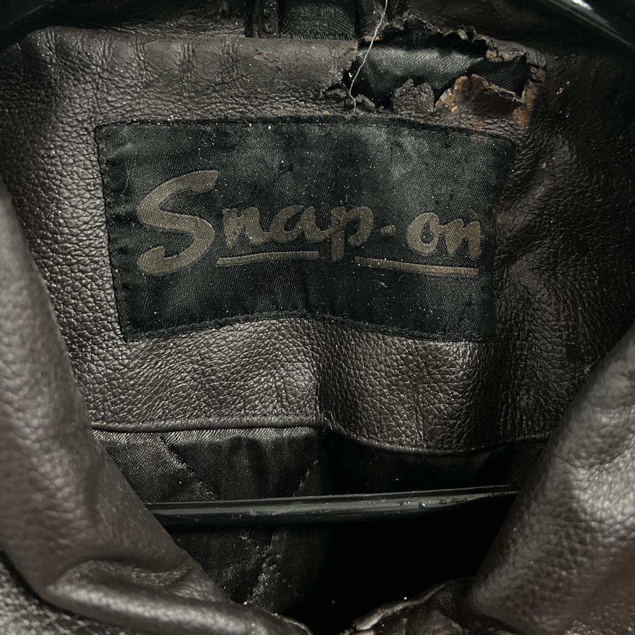 Vintage Snap-On Leather Jacket - Classic Brown