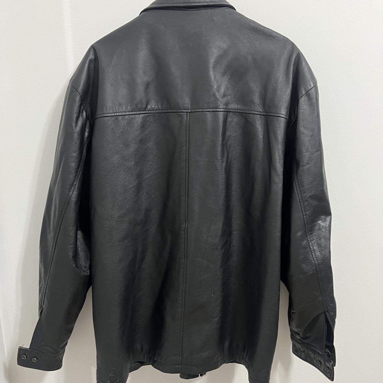 Black Vintage USA Leather Jacket